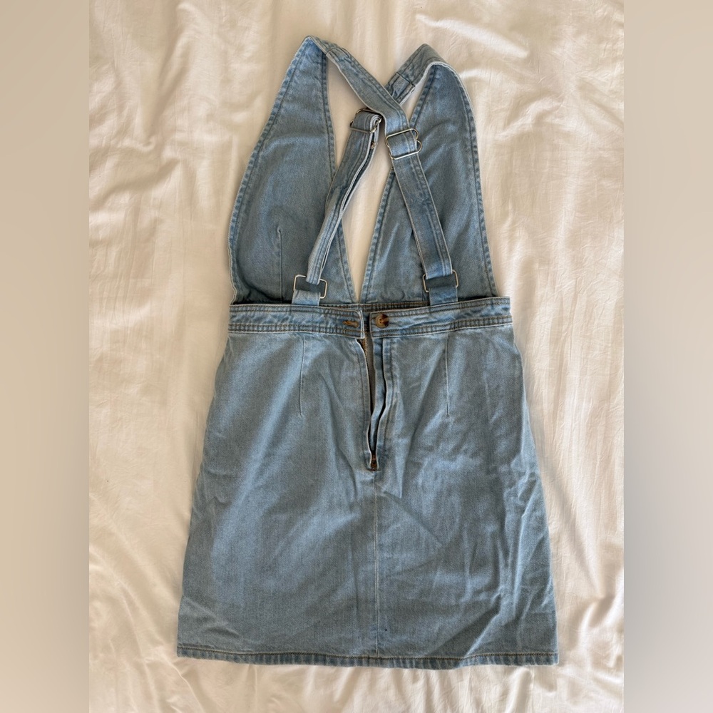 Urban Outfitters BDG Plunge Denim Overall Dress - Picture 8 of 9